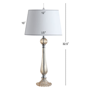Chloe 32.5" Glass LED Table Lamp - JONATHAN Y